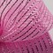 10" Poly Deco Mesh Ribbon: Wide Foil Metallic Pink (10 Yards)